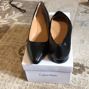 Calvin Klein Elle Sheep Nappa Black Flats